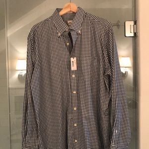 Peter Millar navy check button down (large)
